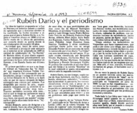 Rubén Darío y el periodismo  [artículo] Lautaro Robles.