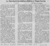 La literatura fantástica chilena y Hugo Correa