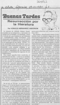 Resurreción por la literatura