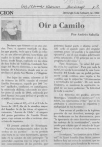 Oír a Camilo