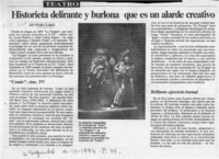 Historieta delirante y burlona que es un alarde creativo  [artículo] Pedro Labra.