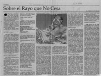 Sobre el rayo que no cesa  [artículo] Enrique Lafourcade.