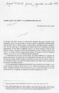 Jaime Laso, "El cepo" y la generación del 50