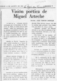 Visión poética de Miguel Arteche