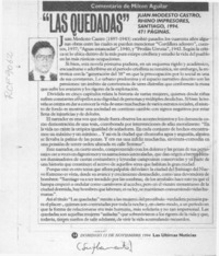 Las quedadas  [artículo] Milton Aguilar.