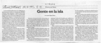 Gente en la isla  [artículo] Antonio Rojas Gómez.