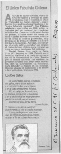 El Unico fabulista chileno  [artículo].