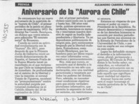 Aniversario de la "Aurora de Chile"  [artículo] Alejandro Cabrera Ferrada