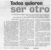 Todos quieren ser otro  [artículo] Marcela de Pablo