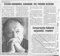 Efraín Barquero, ganador del Premio Altazor