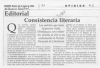 Consistencia literaria  [artículo]