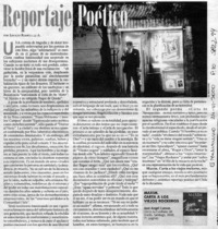 Reportaje poético  [artículo] Ignacio Rodríguez A.