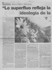 "Lo superfluo refleja la ideología de la reconciliación"  [artículo] Rosario Mena