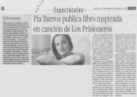 Pía Barros publica libro inspirada en canción de Los Prisioneros