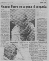 Nicanor Parra no se pasa ni se queda