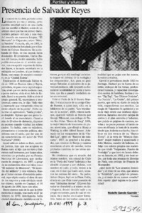 Presencia de Salvador Reyes  [artículo] Rodolfo Garcés Guzmán