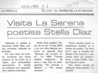 Visita La Serena poetisa Stella Díaz
