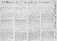 El historiador Alfonso Braun Menéndez