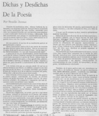 Dichas y desdichas de la poesía