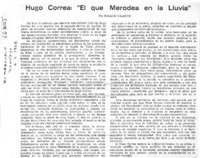 Hugo Correa: "El que merodea en la lluvia"  [artículo] Ignacio Valente.