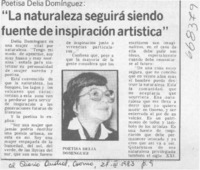 La naturaleza seguirá siendo fuente de inspiración artística".