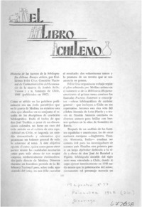 Historia de las fuentes de la bibliografía chilena