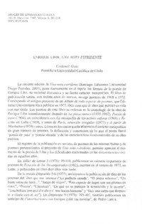 Enrique Lihn, una nota estridente