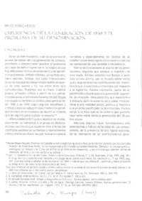 Experiencia de la Generación del 38 y el problema de su denominación