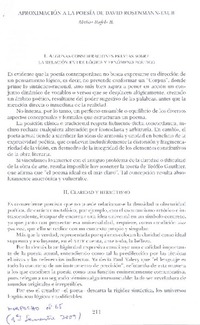 Aproximación a la poesía de David Rosenmann-Taub
