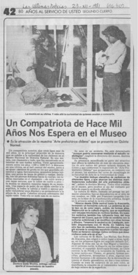 Un Compatriota de hace mil años nos esoera en el museo.