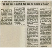 Lo que más le permití fue que me tomara la mano" : [Entrevista]