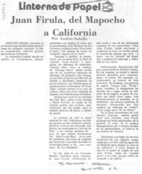 Juan Firula, del Mapocho a California