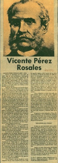 Vicente Pérez Rosales.