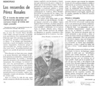 Los recuerdos de Pérez Rosales