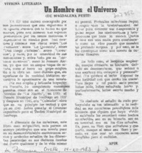 Un hombre en el universo