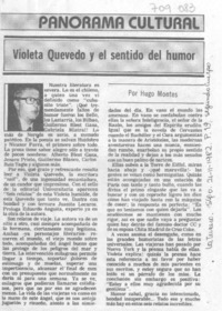 Violeta Quevedo y el sentido del humor