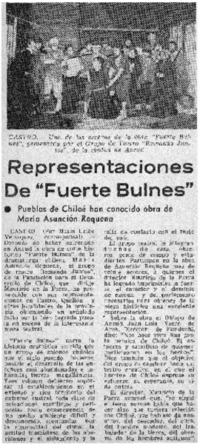 Representaciones de "Fuerte Bulnes".