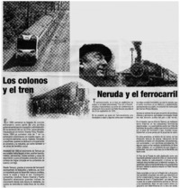 Los colonos y el tren. Neruda y el ferrocarril.