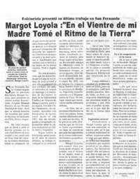 Margot Loyola:"En el vientre de mi madre tomé el ritmo de la tierra"