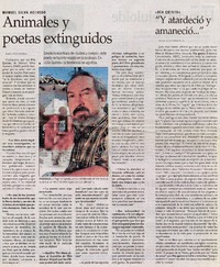 Animales y poetas extinguidos [entrevistas]