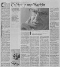 Crítica y meditación