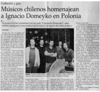 Músicos chilenos homenajean a Ignacio Domeyko en Polonia