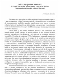 Las pesquisas de Heredia, un discurso de añoranza y desencanto (a propósito de Los siete hijos de Simenón)