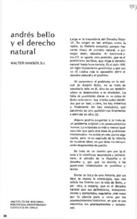 Andrés Bello y el derecho natural