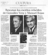 Rescatan los escritos rebeldes de González Vera y Manuel Rojas