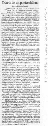 Diario de un poeta chileno