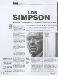 Los Simpson : la agónica subsistencia de la Sociedad de Escritores de Chile