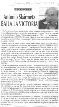 Antonio Skármeta baila la victoria.