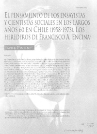 El pensamiento de los ensayistas y cientistas sociales en los largos años 60 en Chile (1958-1973)