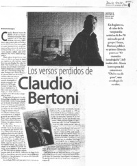 Los versos perdidos de Claudio Bertoni